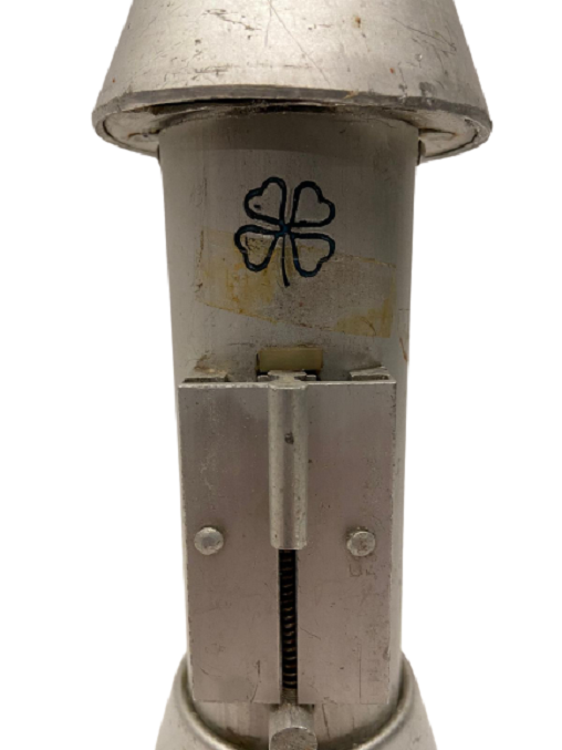 1970'Lİ YILLAR GARANTİ BANKASI ROKET FORMUNDA METAL MEKANİK KUMBARA ALİMİNYUM EKSİKSİZ CALIŞIR