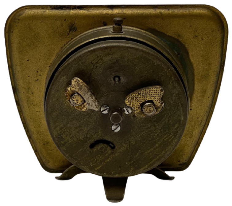 ALMAN UMF RUHLA LEİSEGANG METAL KASA KURMALI MEKANİK MASA ÜZERİ ÇALAR SAAT