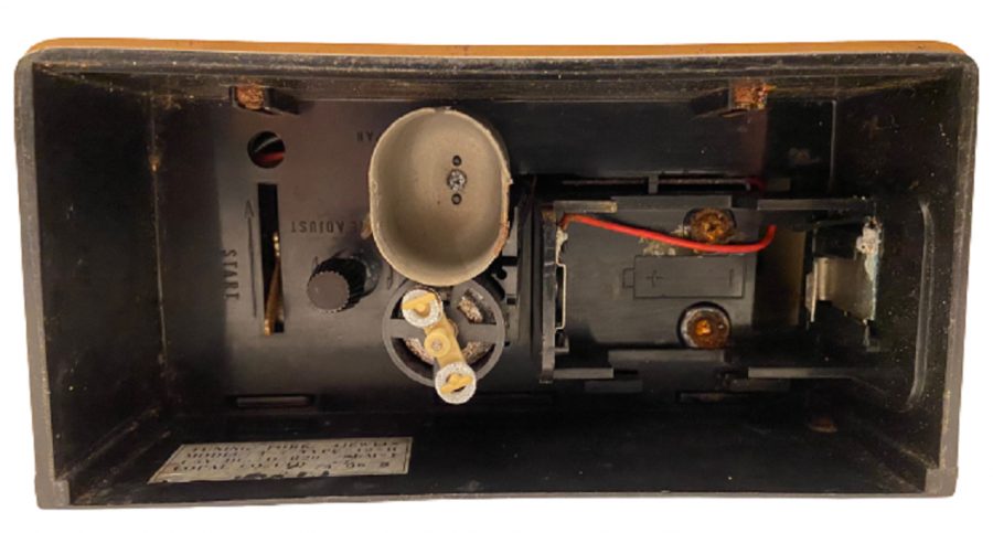 1970 COPAL TUNING FORK FLİP ALARM CLOCK T7  ORANJ RENKDE MASA SAATİ 