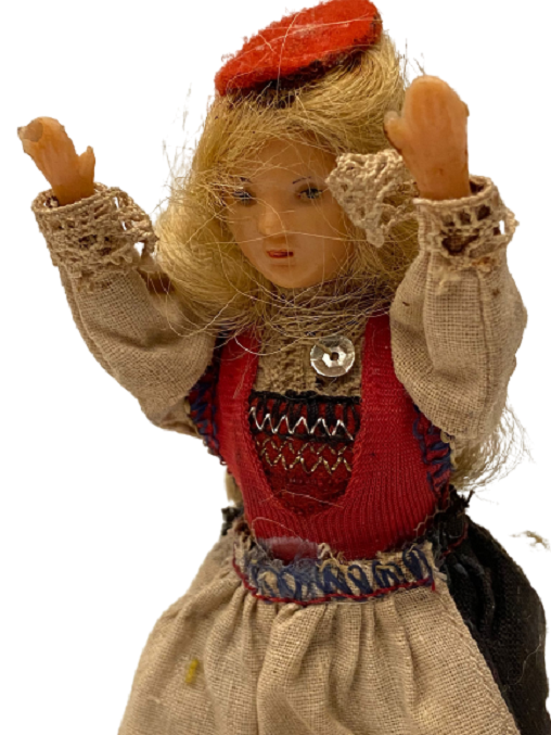 EL YAPIMI YÖRESEL ELBİSELİ GİYİNMİŞ OYUNCAK BEBEK 