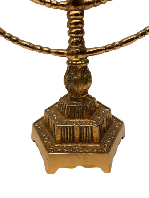 JARUSALEM İSRAİL YAHUDİ ŞAMDANI  PİRİNÇ İŞLEMELİ YEDİ KOLLU ŞAMDAN