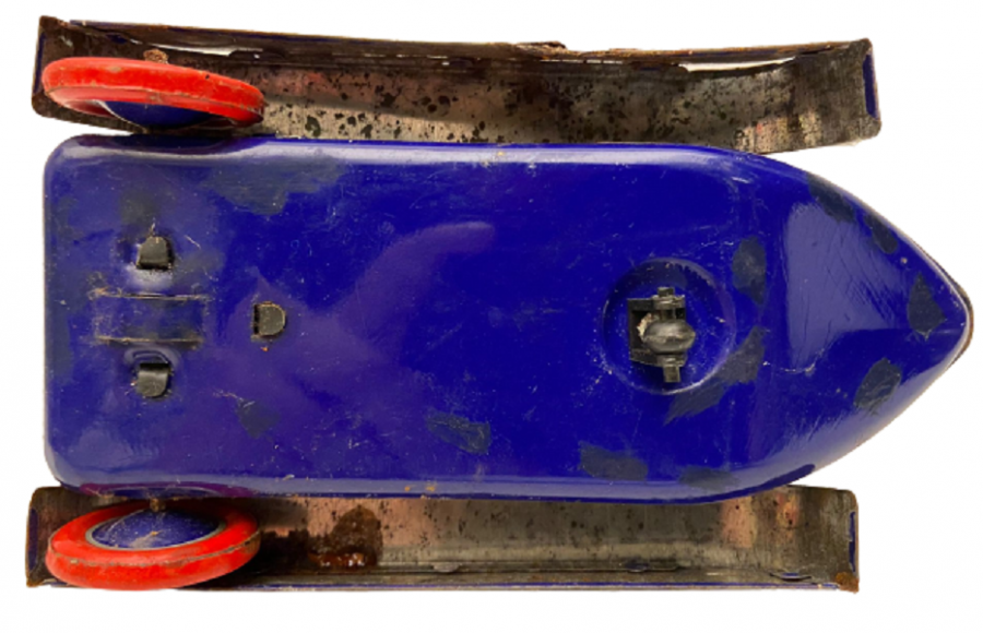 KURMALI MEKANİK METAL TENEKE PALETLİ UZAY ARACI  KULLANAN ROBOT OYUNCAK