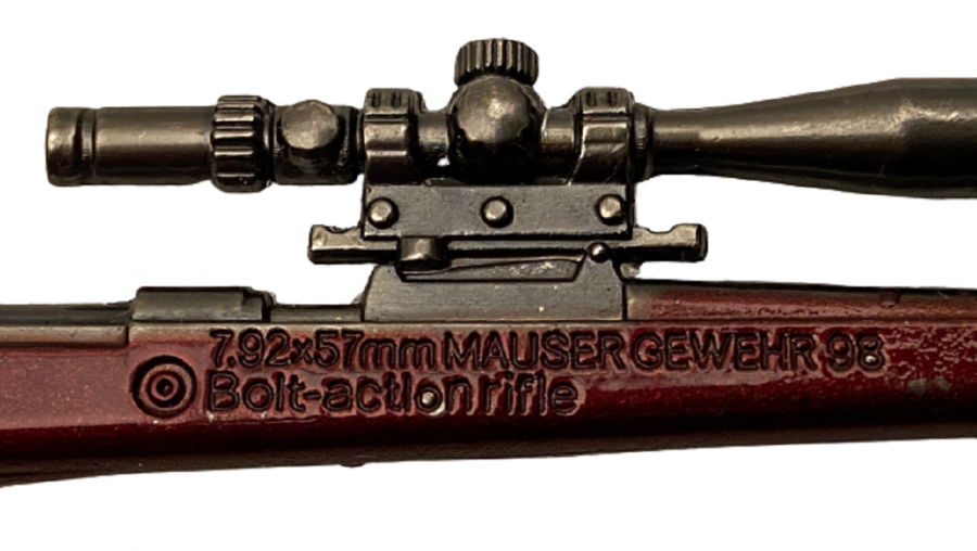 NAZI ALMAN 1935 YAZILI KARABİNER 98 KURZ MODEL KESKİN NİŞANCI TÜFEĞİ ANAHTARLIK