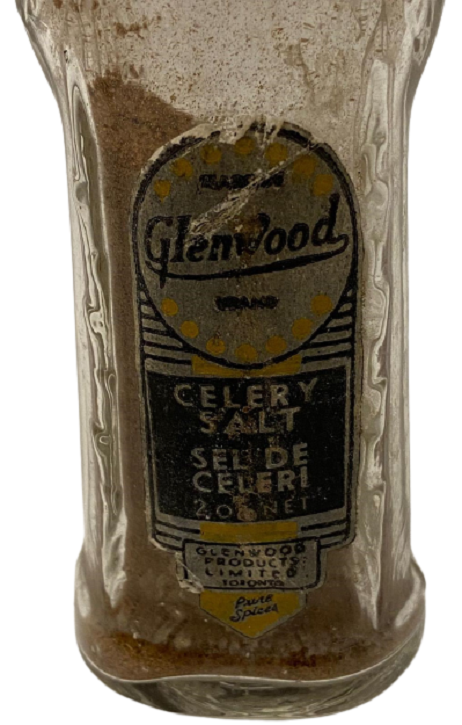 1940 TORONTO GLENWOOD PRODUCTS CELERY SALT KEREVİZ TUZU CAM KABINDA
