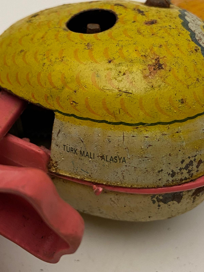 TENEKE KURMALI TÜRK MALI ALASYA YAZILI ZIP ZIP ZIPLAYAN OYUNCAK CİVCİV