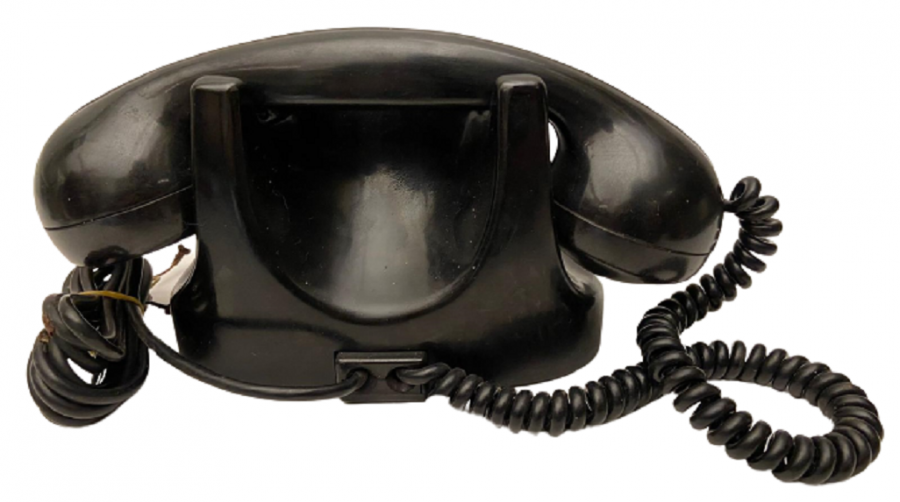 1964 ÜRETİMİ SİYAH BAKALİT ÇEVİRMELİ ANALOK MEKANİK TELEFON