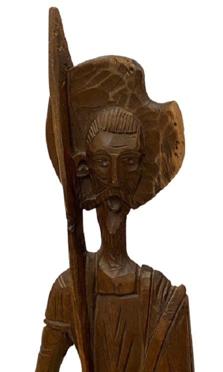 1970 AHŞAP EL OYMA ŞAVAŞÇI DONKİŞOT DUVAR SÜSÜ BİBLOSU