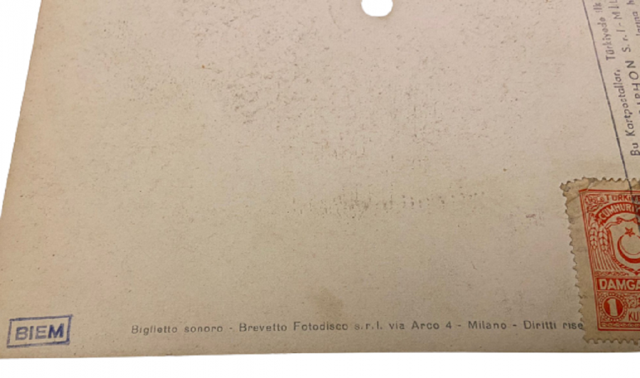 1950 ARRİVEDERCİ ROMA İSİMLİ KARTON  ÖZEL PLAK