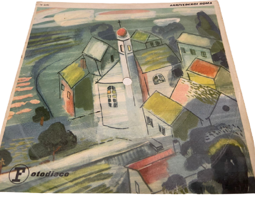 1950 ARRİVEDERCİ ROMA İSİMLİ KARTON  ÖZEL PLAK