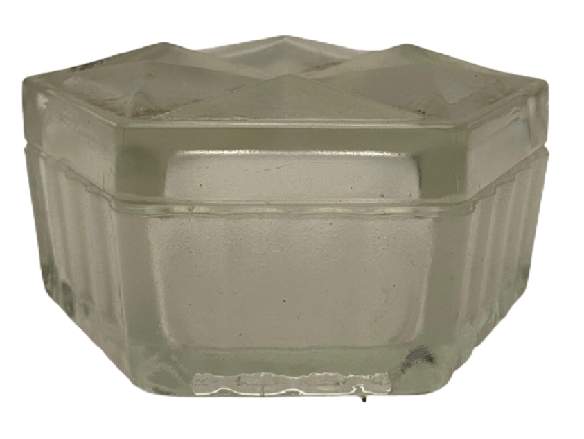 1900 OSMANLI BRİSTOL MYERS SQUİBB KRİSTAL BUZLU KAPAKLI KAB