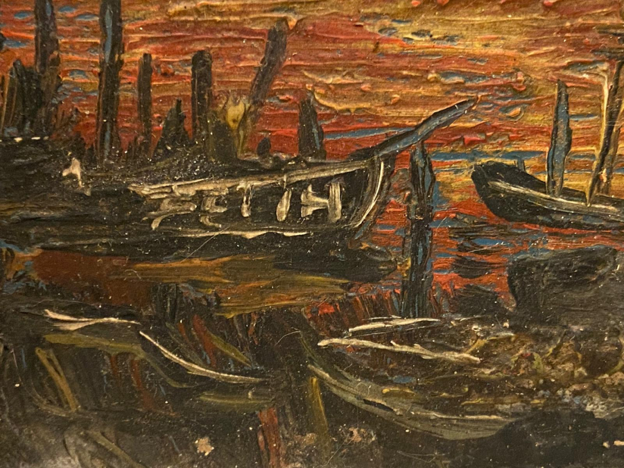 FETİH İMZALI AHŞAP DURALİT  ÜZERİNE YAPILMIŞ İSTANBUL HALİC YAĞLI BOYA TABLO