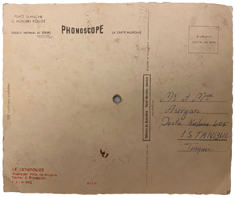 KAGIT PLAK PLACE BLANCHE LE MOULIN ROUGE RECORD DISQUE NORMAL TOURS PHONOSCOPE LA CARTE MUSICALE