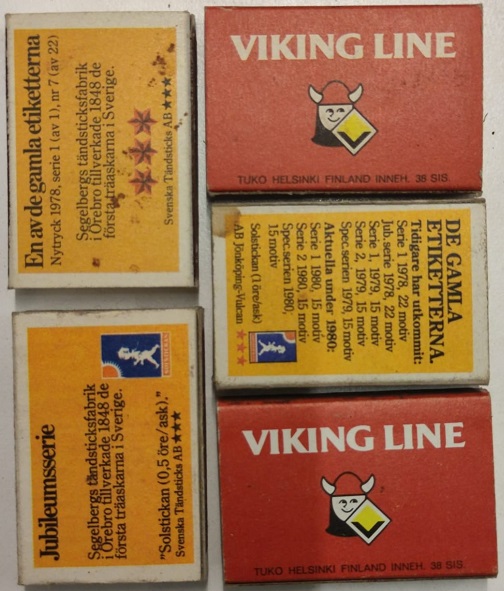 1980 KARTON AVRUPA BİRBİRİNDEN FARKLI BEŞ ADET BOŞ KİBRİT KUTUSU 