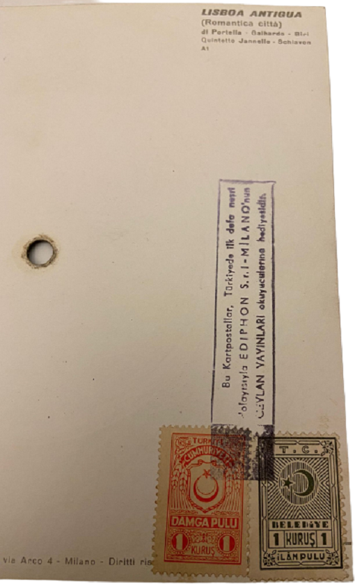 1950 LISBOA  ANTIGUA İSİMLİ KARTON ÖZEL KARTPOSTAL PLAK