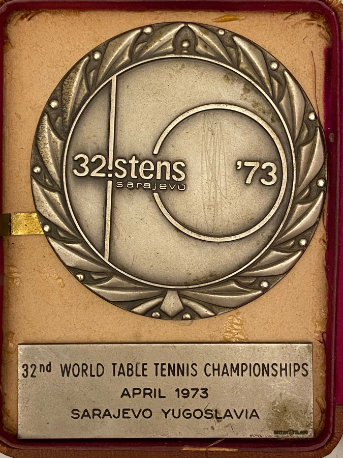 NISAN 1973 32. DÜNYA MASA TENİSİ ŞAMPİYONASI SARAJEVO YUGOSLAVIA BAŞARI ÖDÜLÜ