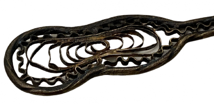 OSMANLI GÜMÜŞ TELKARİ TUĞRALI 8 PARÇA ÇAY SETİ 58.32 GR