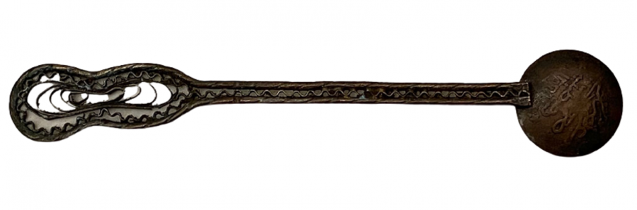 OSMANLI GÜMÜŞ TELKARİ TUĞRALI 8 PARÇA ÇAY SETİ 58.32 GR