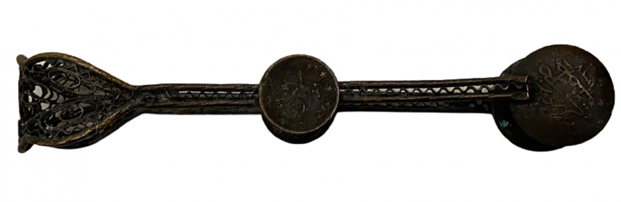 OSMANLI GÜMÜŞ TELKARİ TUĞRALI 8 PARÇA ÇAY SETİ 58.32 GR