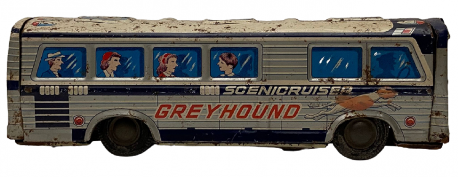 1970 TENEKE SÜRTMELİ SCENICRUISER GREYHOUND OYUNCAK OTOBÜS