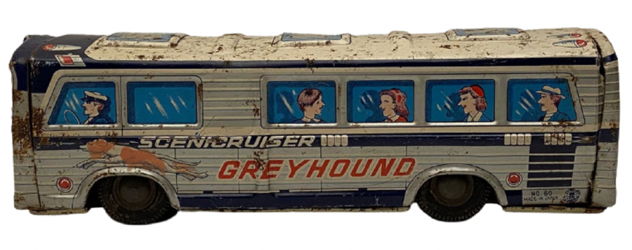 1970 TENEKE SÜRTMELİ SCENICRUISER GREYHOUND OYUNCAK OTOBÜS