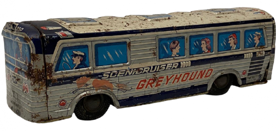 1970 TENEKE SÜRTMELİ SCENICRUISER GREYHOUND OYUNCAK OTOBÜS