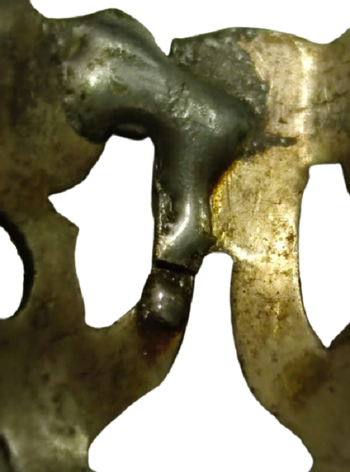 1800 OSMANLI TURALI DAMGALI SAVATLI TESTERE İŞİ TAC TASARIM SANAT ESERİ YÜZÜK