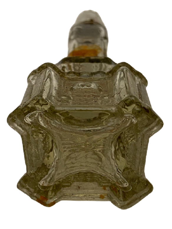 1960 İZMİR SAAT KULESİ ŞEKLİNDE CAM MİKA KAPAKLI KOLONYA ŞİŞESİ