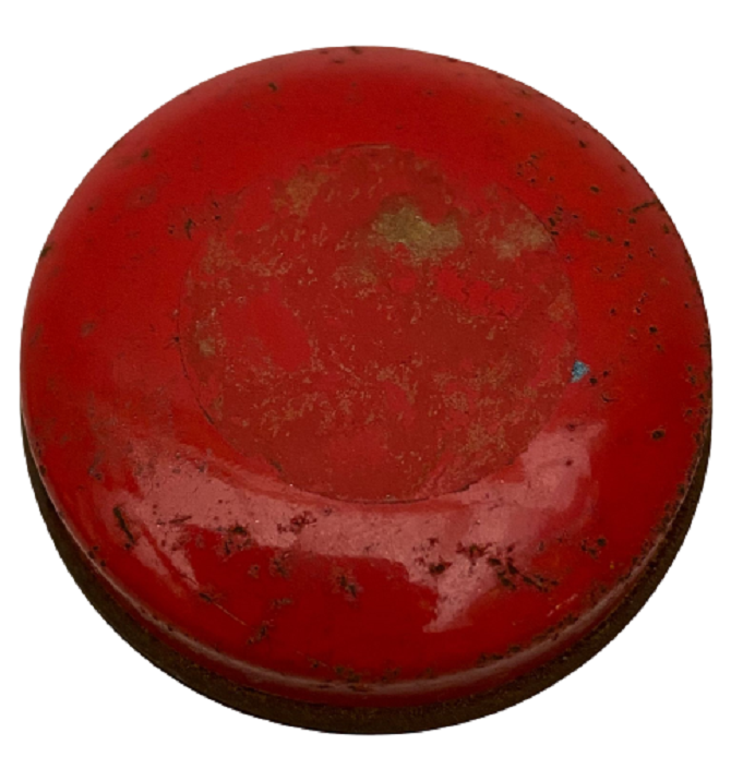 1940 UZAK DOGU EJDERHA METAL KIRMIZI KAPAKLI TENEKE KUTUDA UFAK BOY BAKIM KREMİ