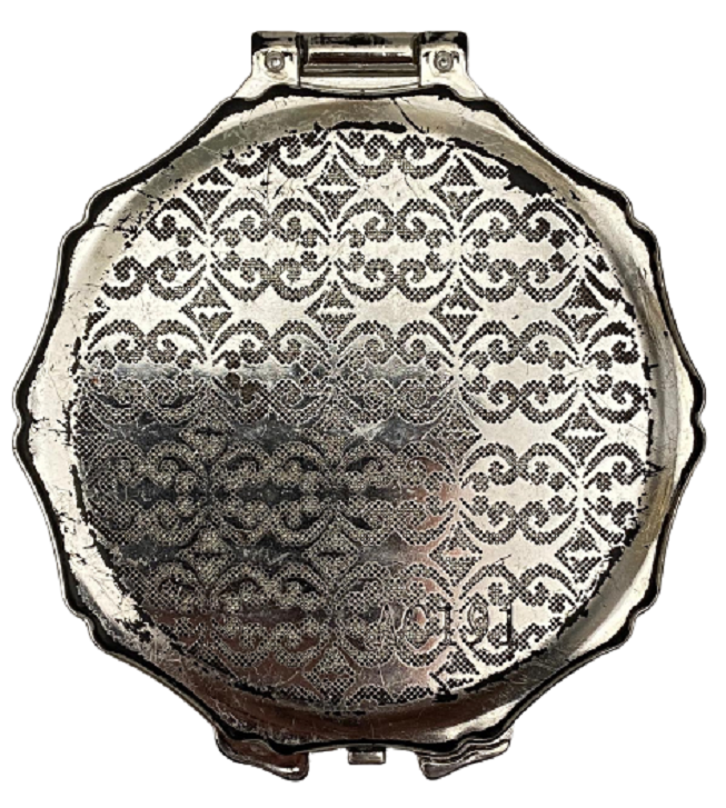 PLASTİK NIKEL KAPLAMA  ÜZERİ GÖZ KIRPAN HOLOGRAMLI MAKYAJ AYNASI