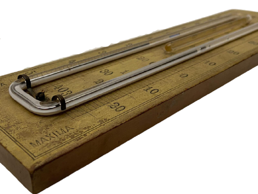 1916 AHŞAP ARKASINDA OSMANLICA YAZILAR BULUNAN MINIMUM MAXIMUM  CIVALI ODA İÇİ TERMOMETRE