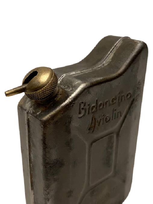 1930 VİNTAGE SAVİNELLİ İTALYA BİDONCİNO AVİOLİN ÇAKMAK BENZİNİ BULUNDURMA  BİDONU UFAK BOYDA