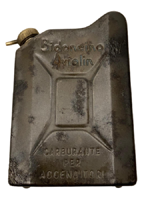 1930 VİNTAGE SAVİNELLİ İTALYA BİDONCİNO AVİOLİN ÇAKMAK BENZİNİ BULUNDURMA  BİDONU UFAK BOYDA