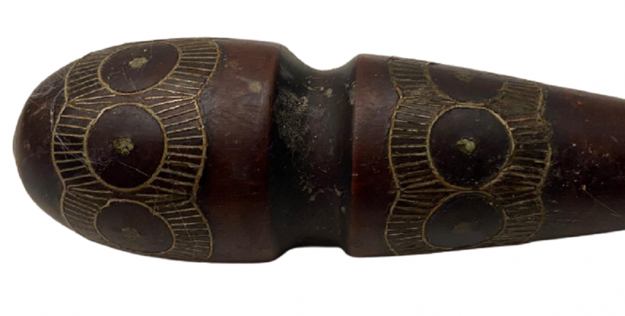 1900 OSMANLI AHŞAP  EL YAPIM ÜZERİ KAKMA İŞCİLİKLİ AYAKKABI ÇEKECEĞİ KERATA