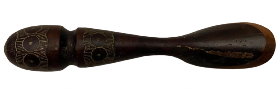 1900 OSMANLI AHŞAP  EL YAPIM ÜZERİ KAKMA İŞCİLİKLİ AYAKKABI ÇEKECEĞİ KERATA