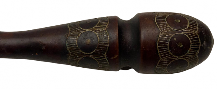 1900 OSMANLI AHŞAP  EL YAPIM ÜZERİ KAKMA İŞCİLİKLİ AYAKKABI ÇEKECEĞİ KERATA