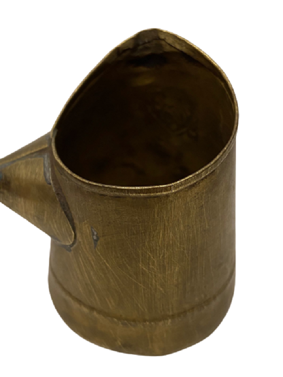 OSMANLI SULEYMANİYE  1 NUMARA BOYDA BRONZ ÜZERİ DAMGALI UZUN BORU SAPLI KAHVE PİŞİRME CEZVE