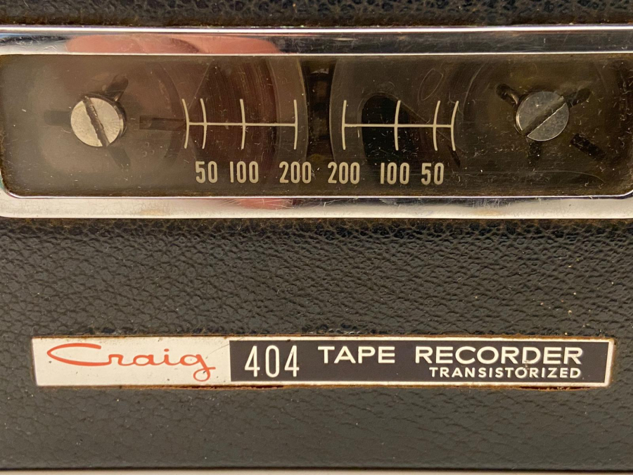 1965 USA  CRAIG 404 REEL - TO - REEL TAPE RECORDER TRANSISTORIZED MAKARALI TEYP GAZETECİ SES KAYDI İÇİN