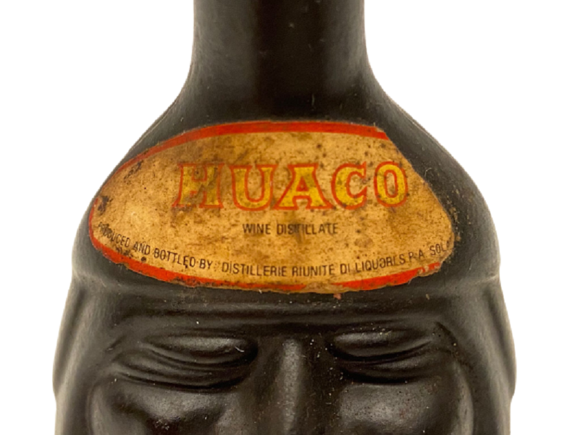 HUACO INCA PISCO 0.04 LT DAMILTIMIŞ UFAK BOYDA MİNYATUR ŞARAP ŞİŞESİ