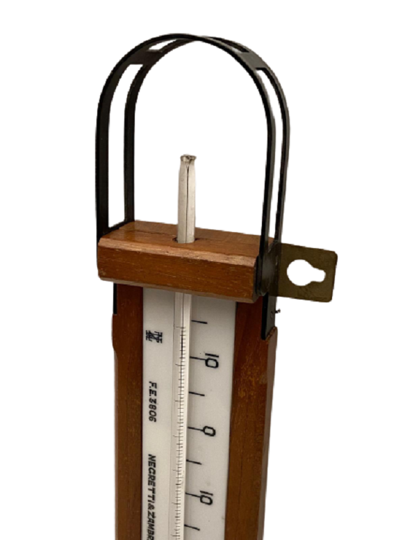 İNGİLİZ NEGRETTI & ZAMBRA LONDON MAXİMUM AHŞAP ÜZERİNE PORSELEN CIVALI TERMOMETRE