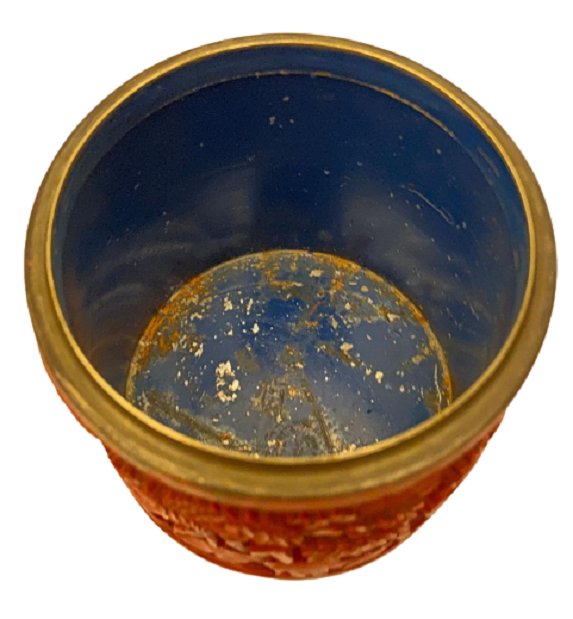 1950 METAL DIŞI KABARTMA İŞLEMELİ MAKYAJ PAMUK MUHAFAZA KAPAKLI  KUTU