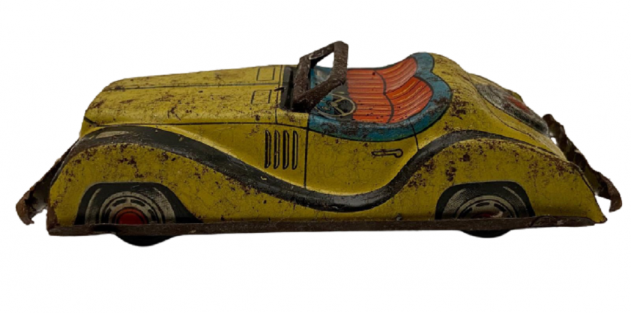 TÜRK MALI YERLİ ÜRETİM  ALASYA TENEKE OYUNCAK SPOR YARIŞ ARABASI 