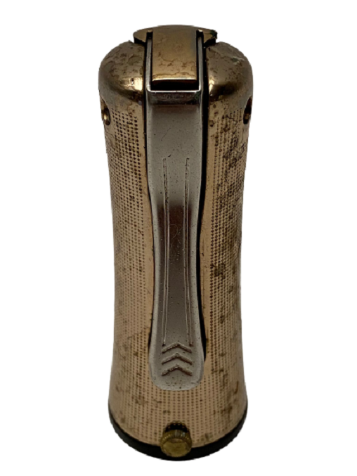 1950 ENGLAND RONSON  REG LİGHTER  CAKMAK ALT KISMINDA  ALPHA MARKA KURMALI MEKANİK SAAT ÜZER İŞLEMELİ YANLARDA 2 ADET TAŞ ÇAKMAK