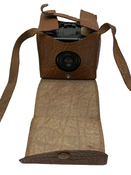 1940 BABY BROWNIE SPECIAL CAMERA  KAHVERENGİ BAKALİT KUTU MARKA DERİ ÇANTALI FOTOĞRAF MAKİNESİ