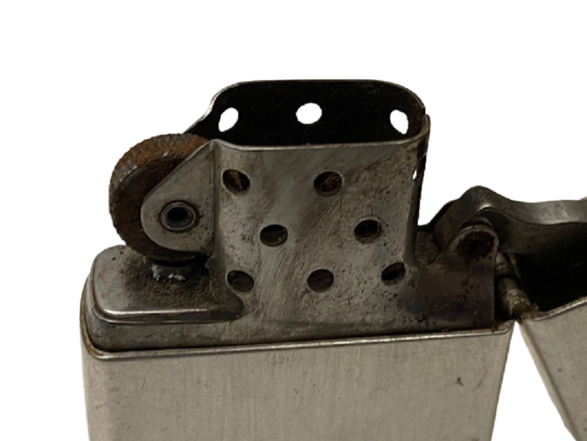 1950 ORJİNAL GÜMÜŞ BENZİNLİ ZİPPO ÇAKMAK USA BRADFORD P.A.  F-XII SİLVER LİGHTER