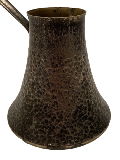 SAP KISMI YAZILI  İŞLEMELİ EL DÖGME BAKIR TİRYAKİ BAKIR KAHVE CEZVE