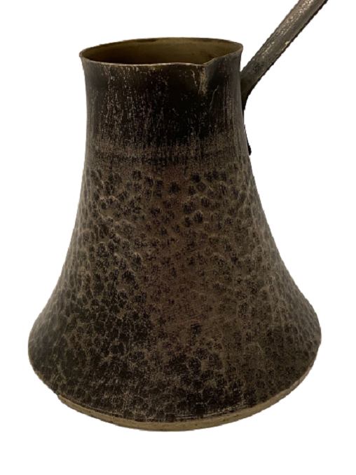 SAP KISMI YAZILI  İŞLEMELİ EL DÖGME BAKIR TİRYAKİ BAKIR KAHVE CEZVE