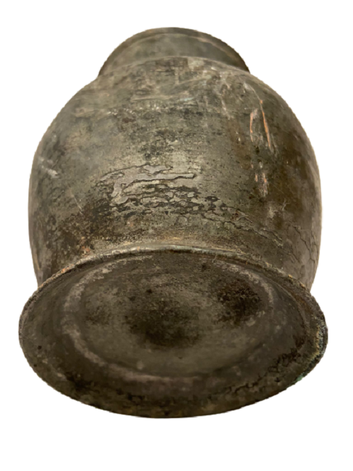 1940 EL YAPIM BAKIR PİRİNC KULPLU MAŞRABA SU AYRAN SIVI İÇECEKLER İÇİN KULLANILAN SÜRAHİ