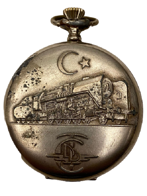 1930 İSVİCRE SWISS MADE T.C.D.D TÜRKİYE CUMHURİYETİ DEVLET DEMİRYOLU CORTEBERT KAPAKLI KÖSTEKLİ KURMALI MEKANİK SAAT SORUNSUZ