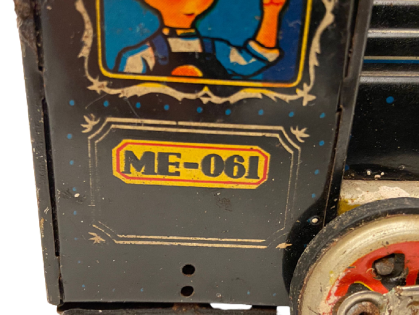 1960 TENEKE M- 061 TREN MEKANİK  PİLLİ OYUNCAK TREN LOKOMOTİF