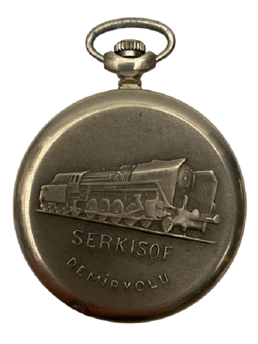 1940  SERKİSOF TAŞLI KURMALI MEKANİK DEVLET DEMİR YOLLARI GARANTI KÖSTEKLİ SAAT SORUNSUZ DAKİK CALIŞIR